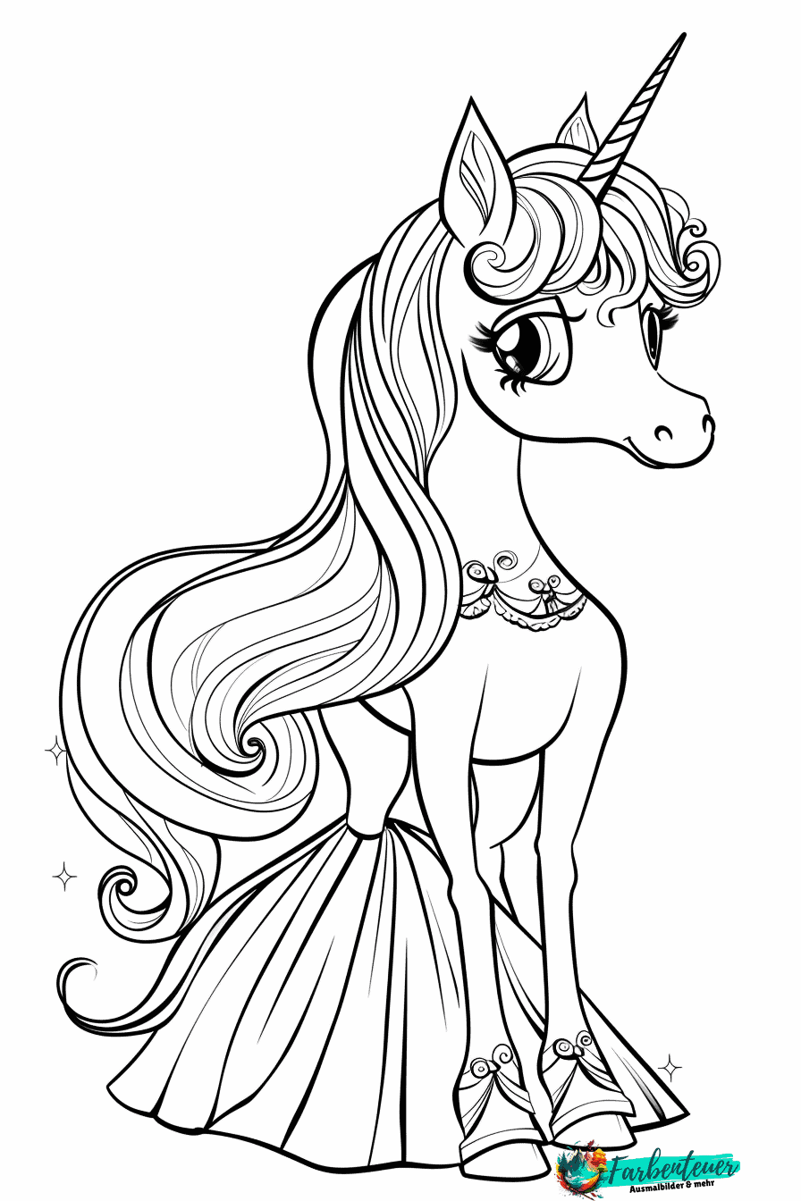 Einhorn Ausmalbild 11
