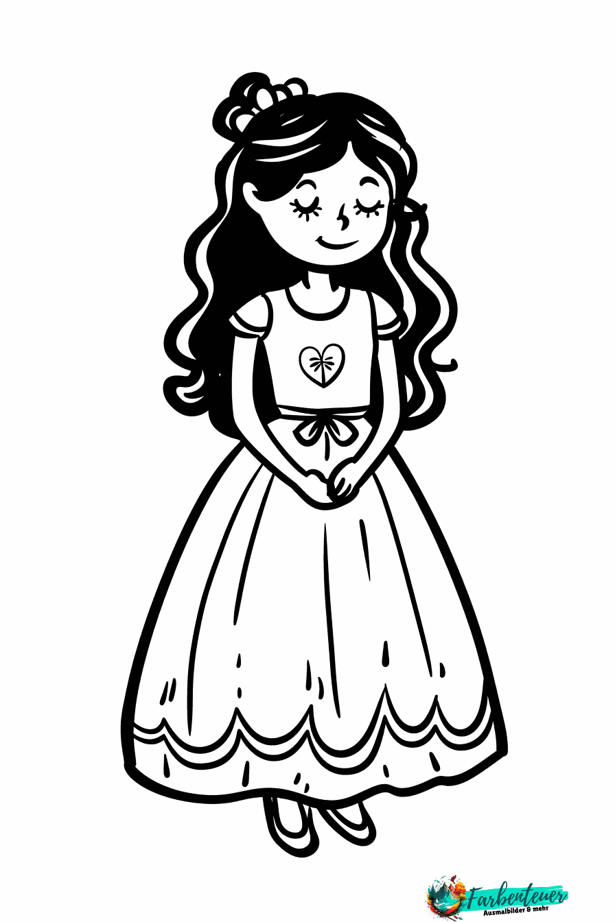Kleid Ausmalbild 2