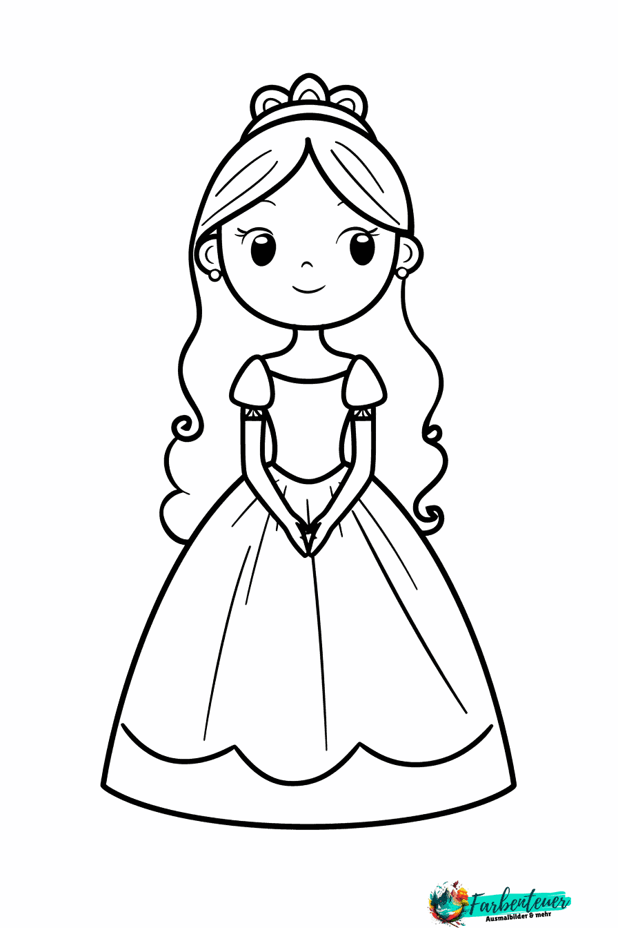 Kleid Ausmalbild 3