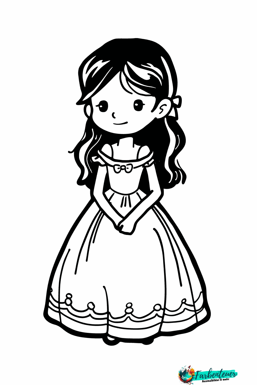 Kleid Ausmalbild 4
