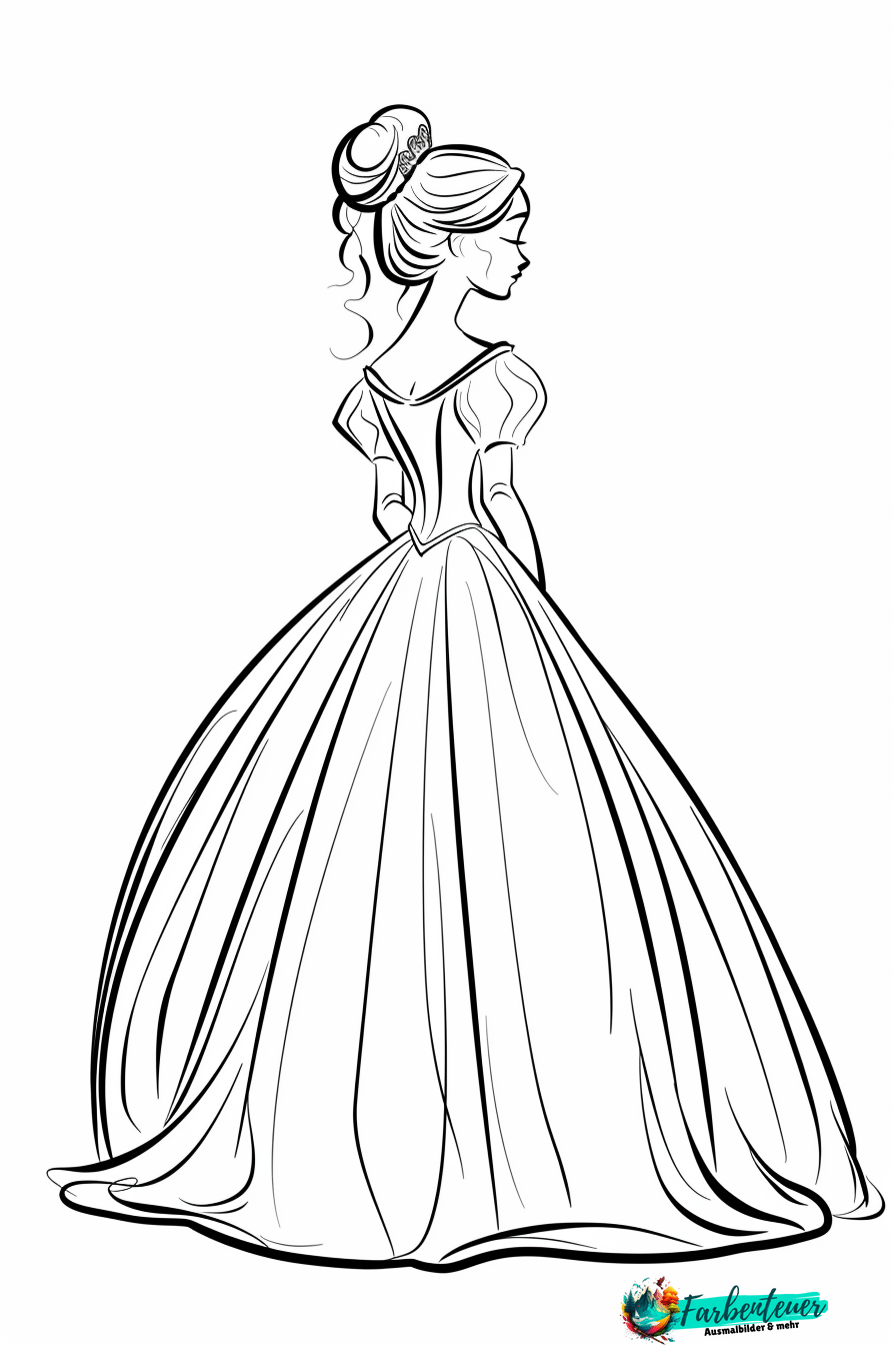 Kleid Ausmalbild 8