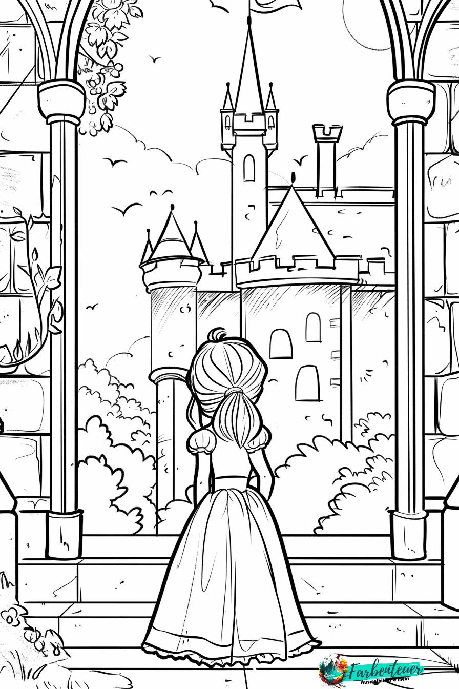 Schloss Ausmalbild 2