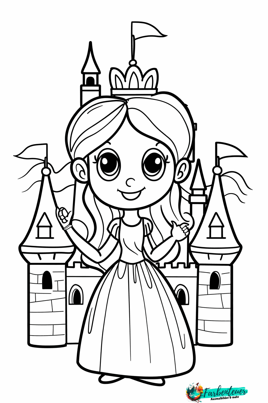 Schloss Ausmalbild 4