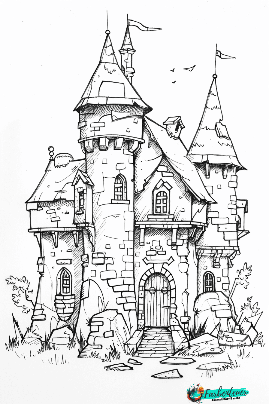 Schloss Ausmalbild 5
