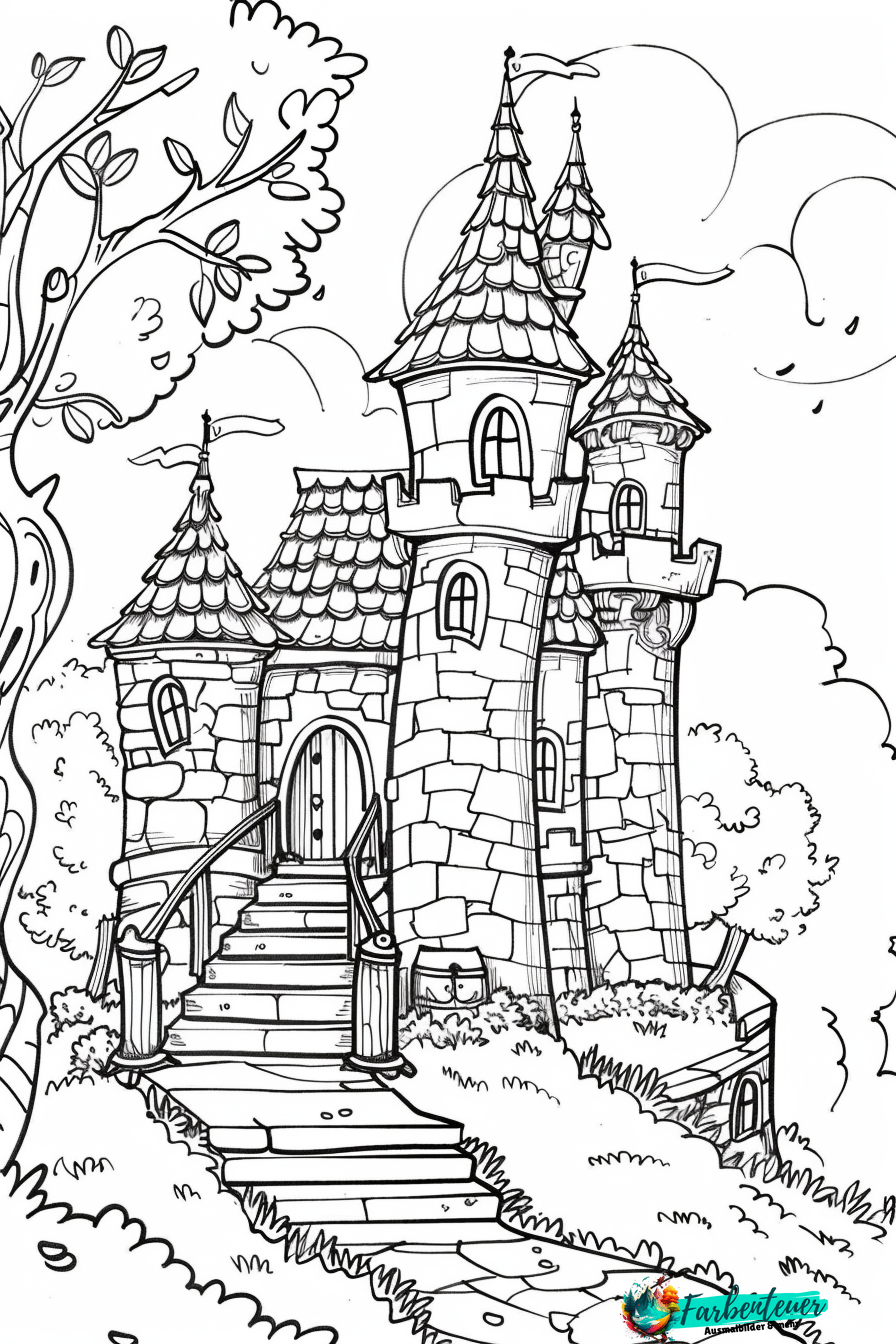 Schloss Ausmalbild 6