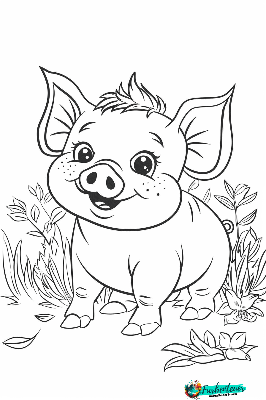 Schwein Ausmalbild 9