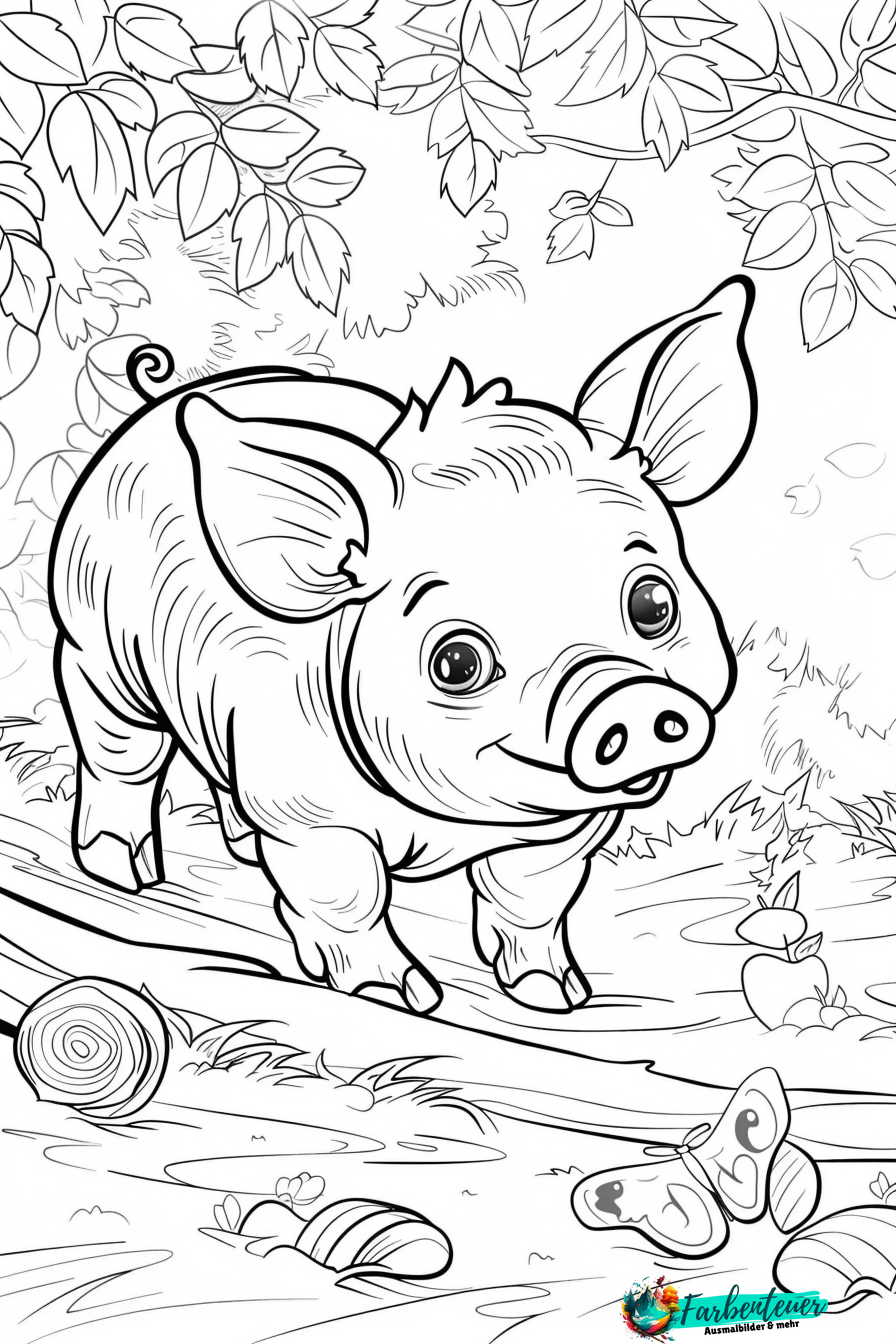 Schwein Ausmalbild 10