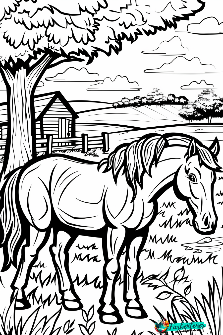 Pferd Ausmalbild 11