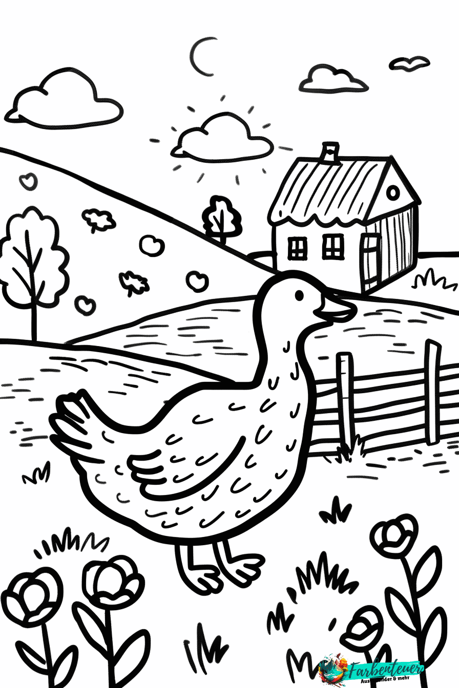 Gans Ausmalbild 5