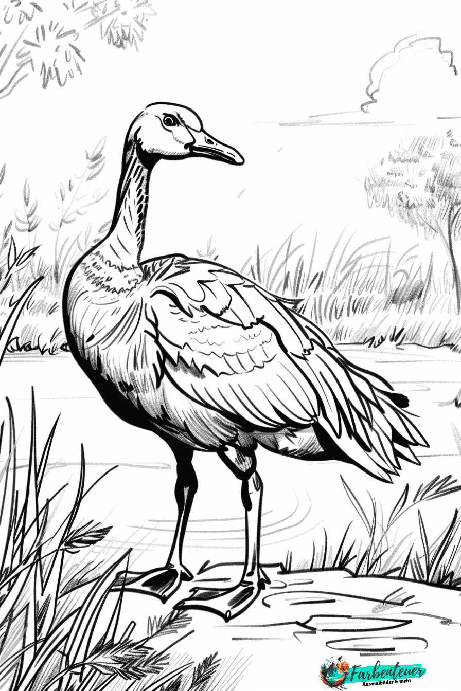 Gans Ausmalbild 9