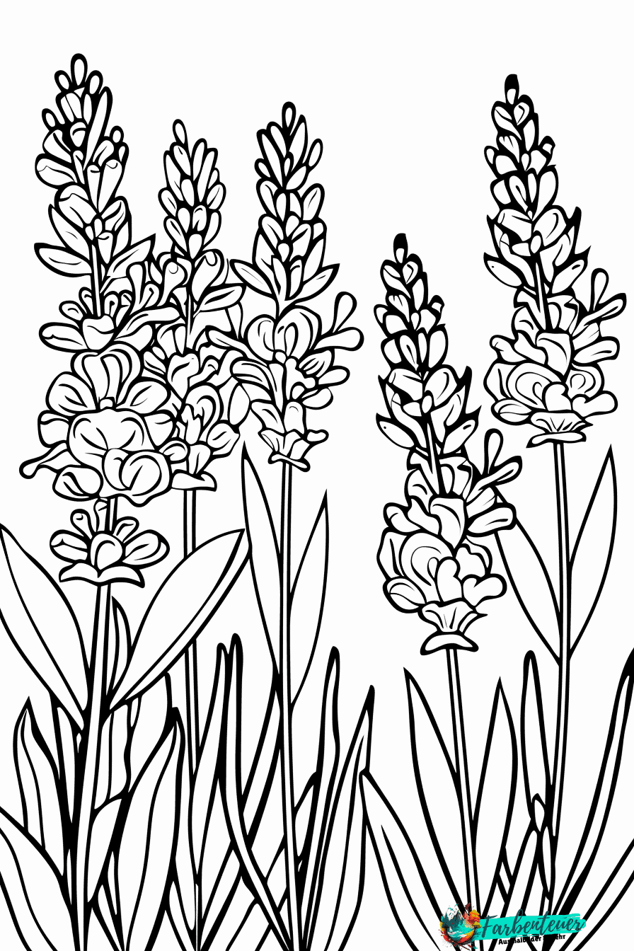 lavendel Ausmalbild 7