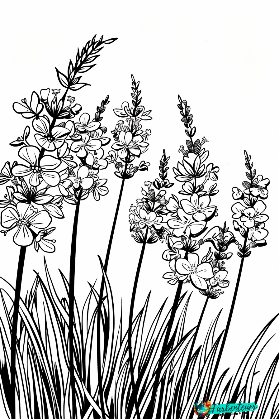 lavendel Ausmalbild 8