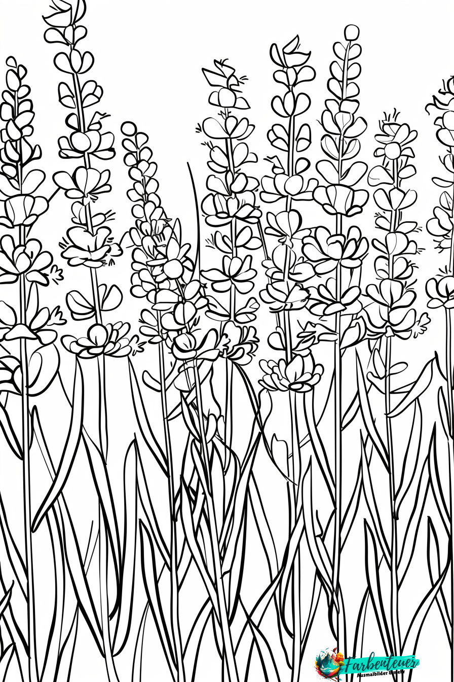 lavendel Ausmalbild 11