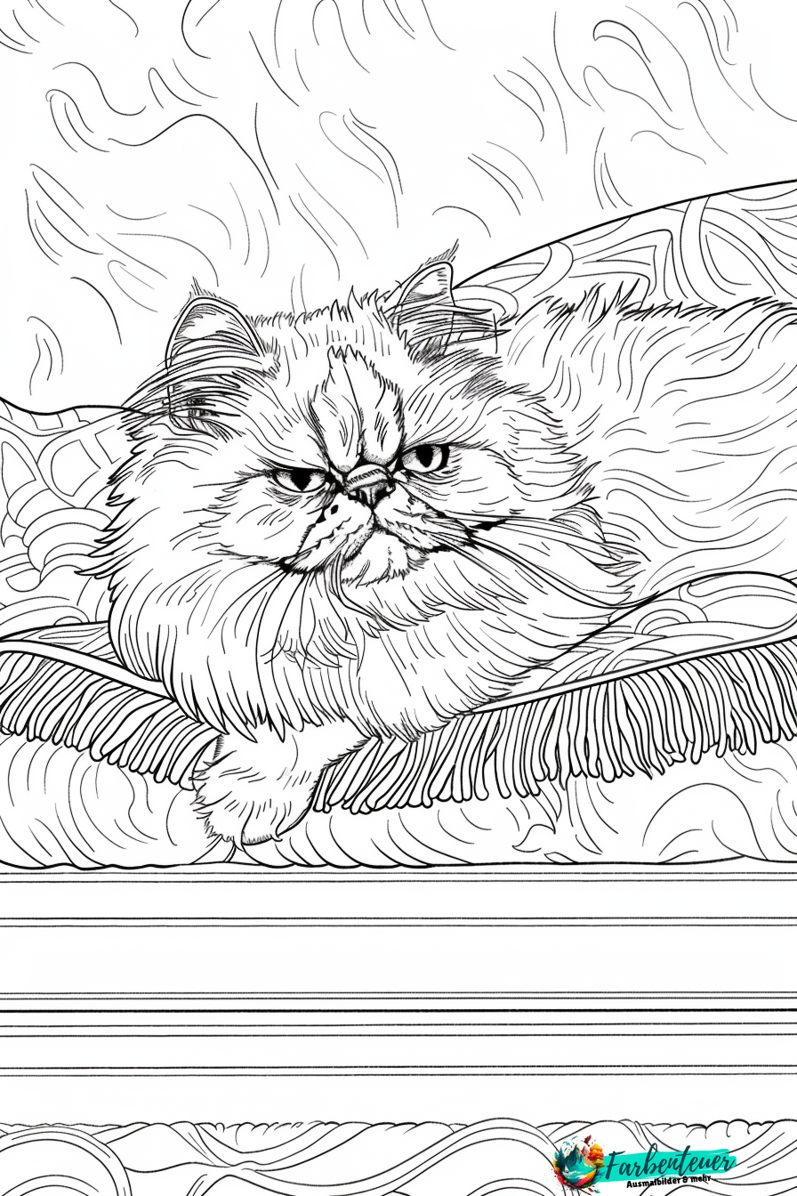 Perserkatze Ausmalbild 5