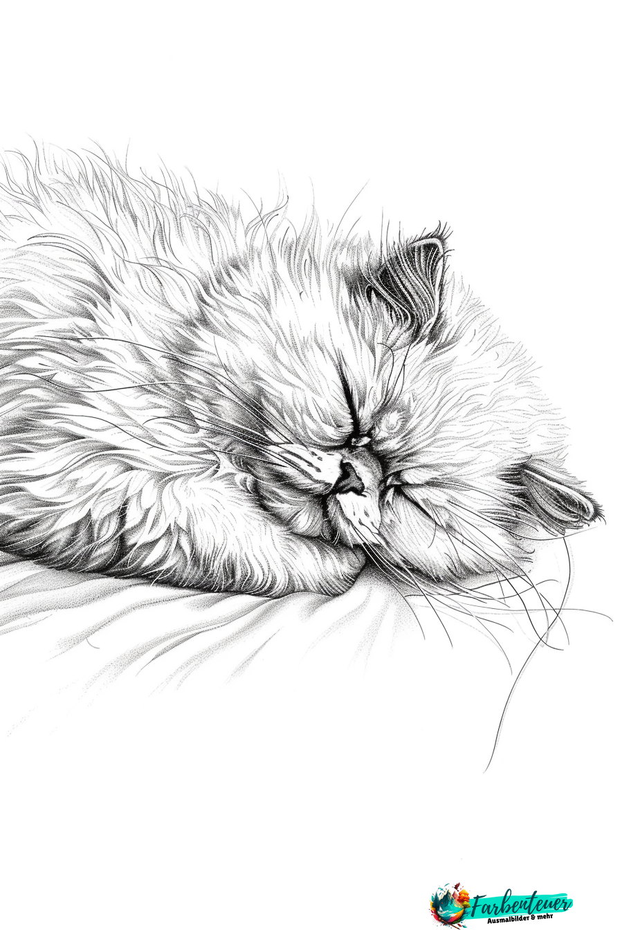 Perserkatze Ausmalbild 8