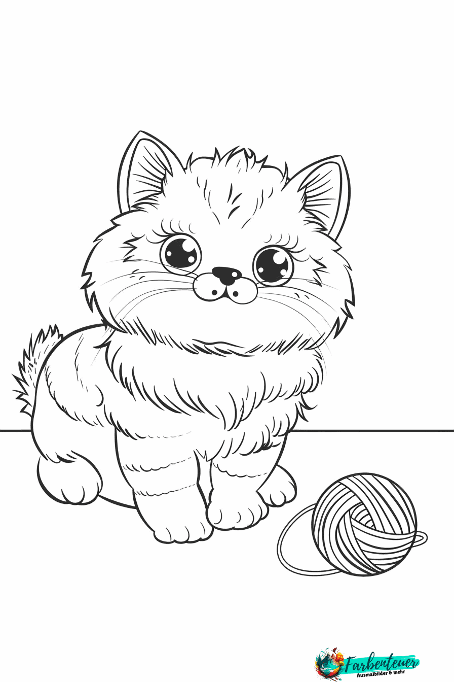 Perserkatze Ausmalbild 9