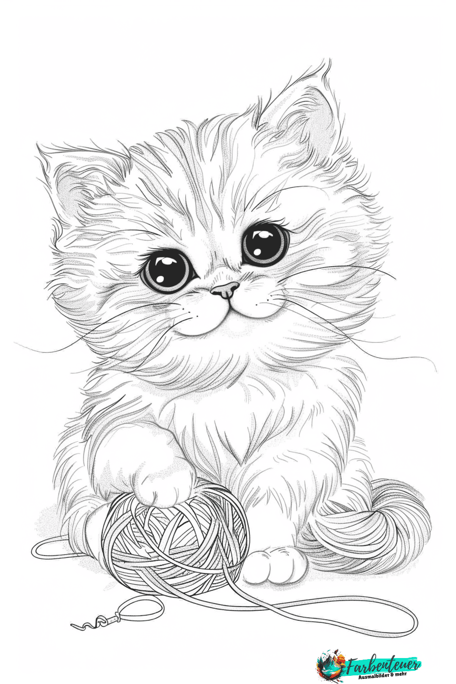 Perserkatze Ausmalbild 10