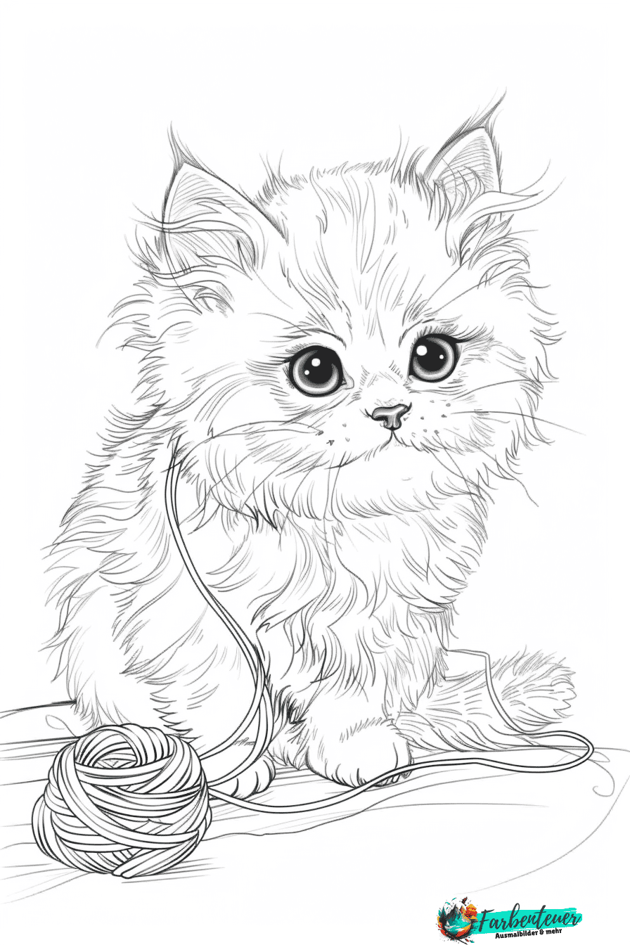 Perserkatze Ausmalbild 11