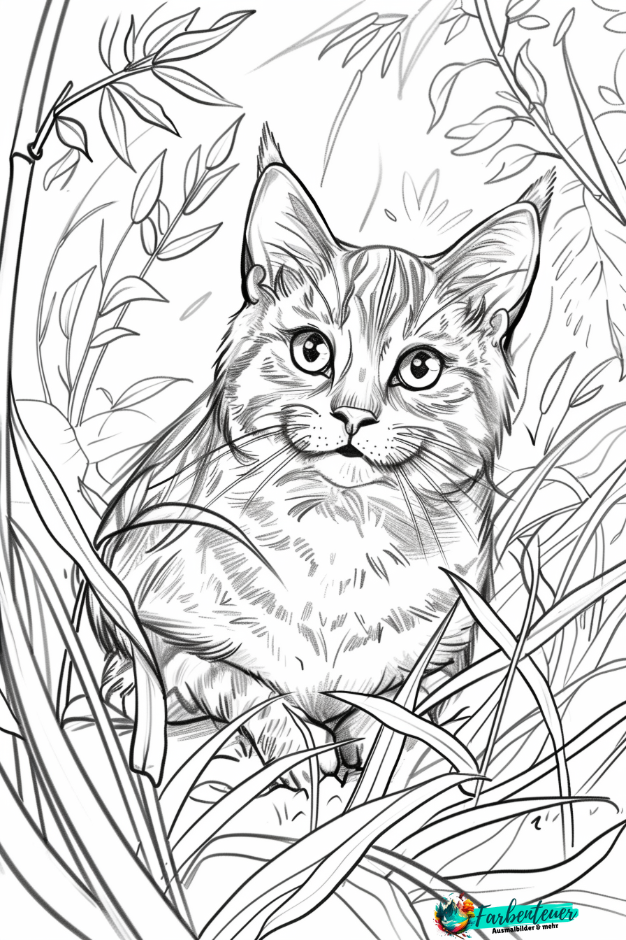 Bengal-Katze Ausmalbild 12
