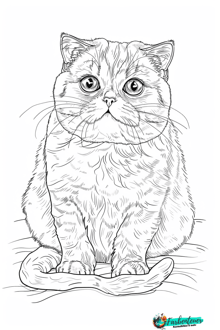Scottish Fold Ausmalbild 11