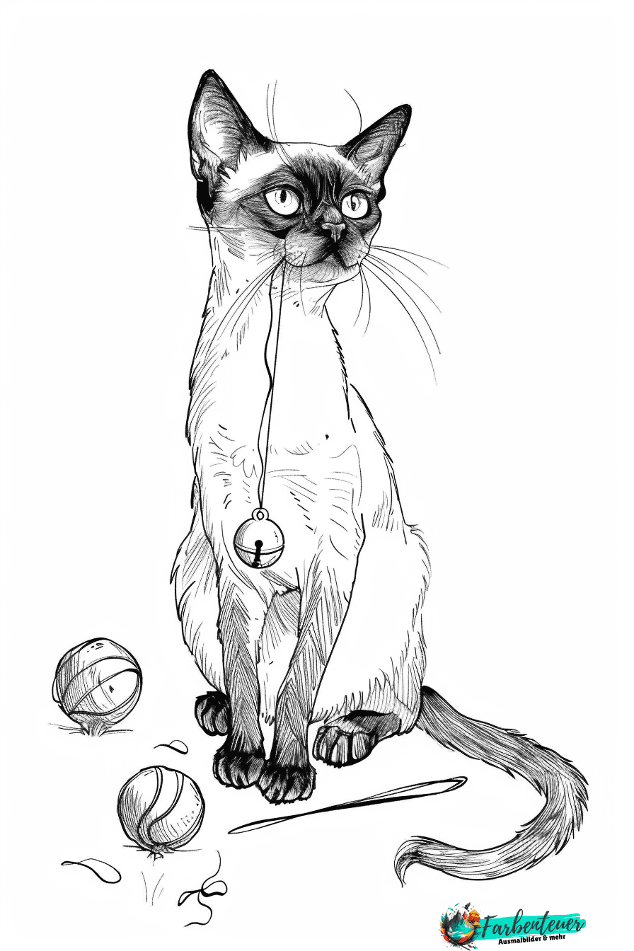 Siamkatze Ausmalbild 8