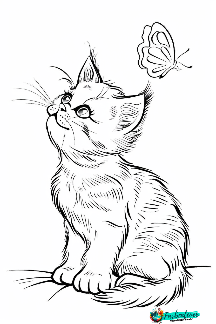 katzenbabys Ausmalbild 12