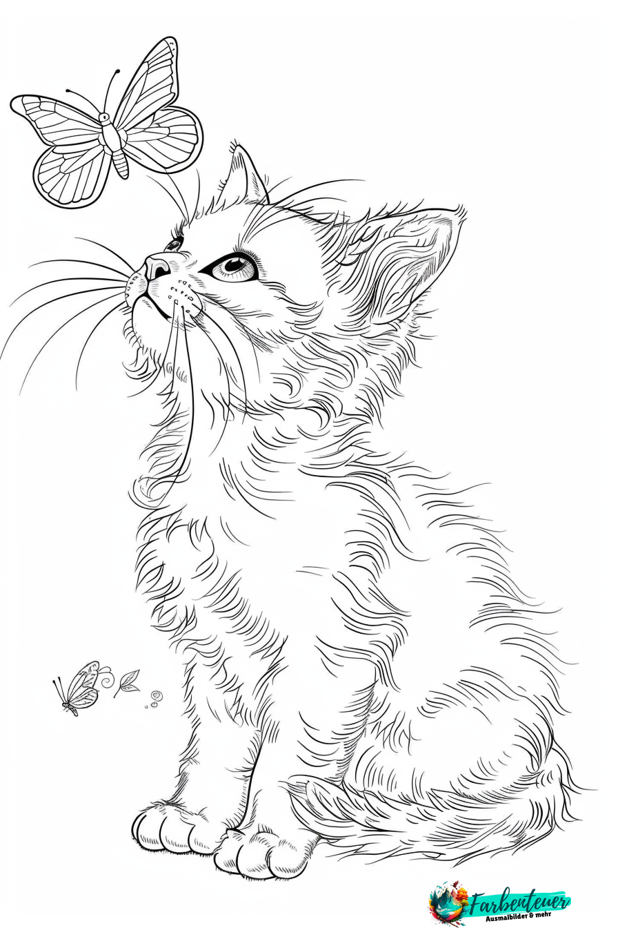 katzenbabys Ausmalbild 9