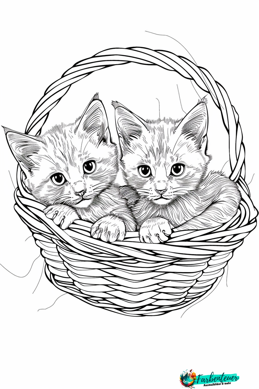 katzenbabys Ausmalbild 8