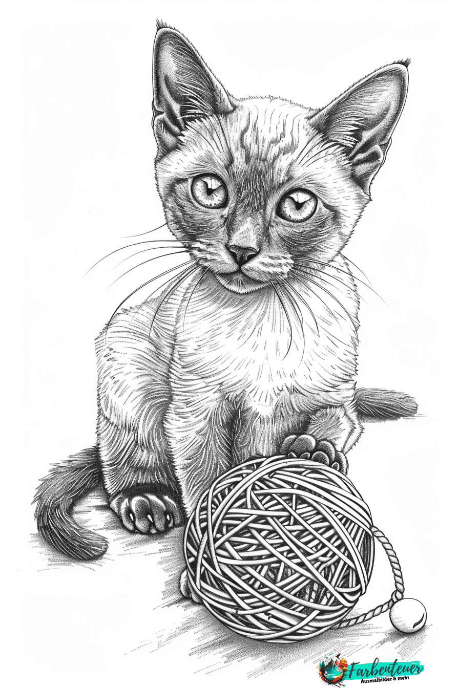 Siamkatze Ausmalbild 6