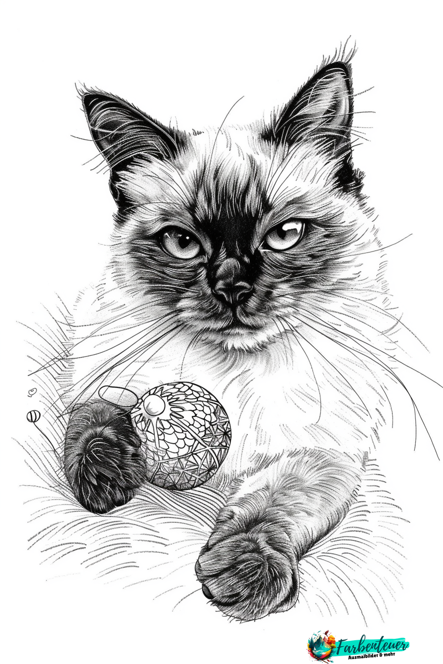 Siamkatze Ausmalbild 5