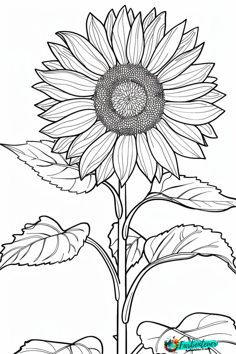Sonnenblume Ausmalbild 6