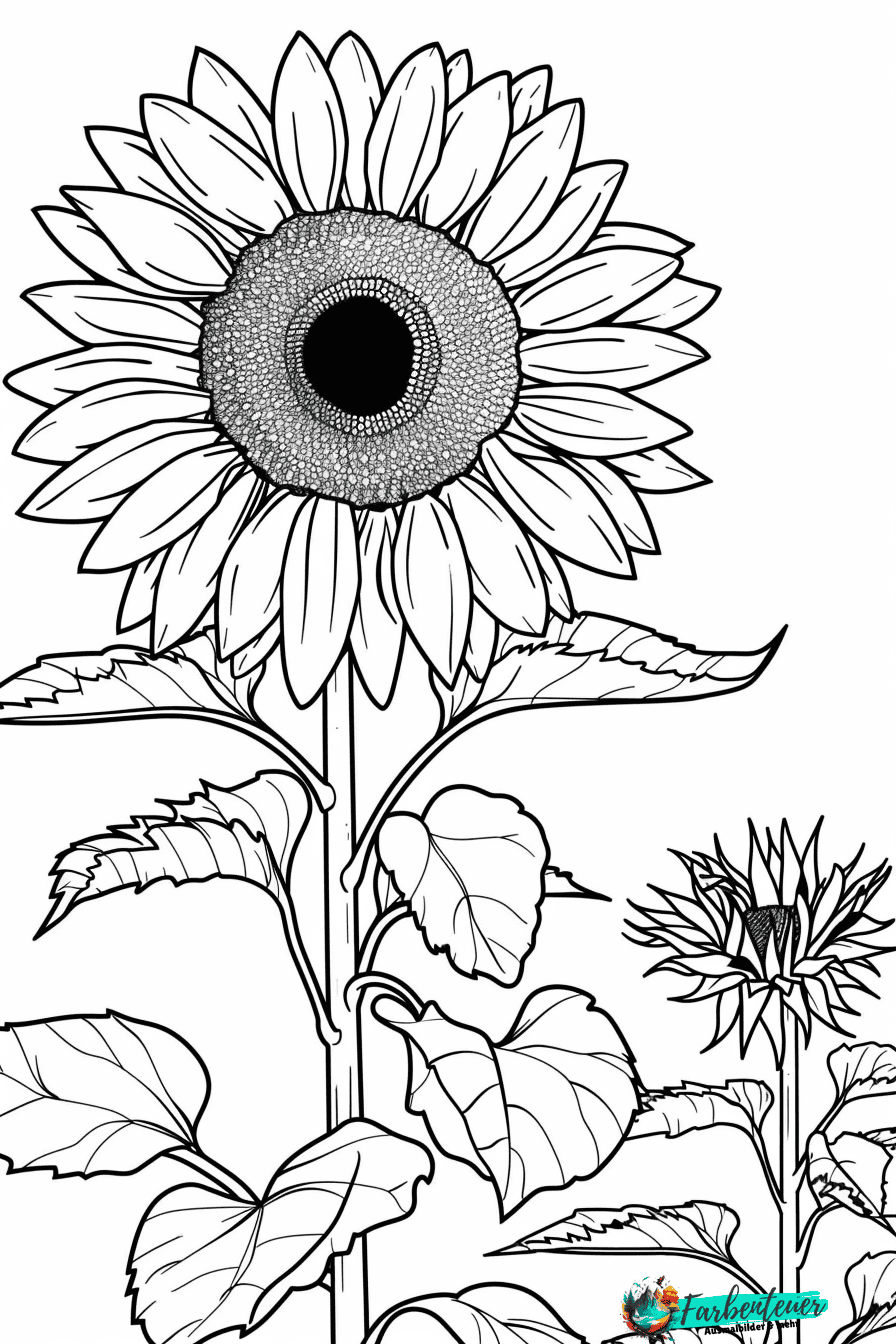 Sonnenblume Ausmalbild 7