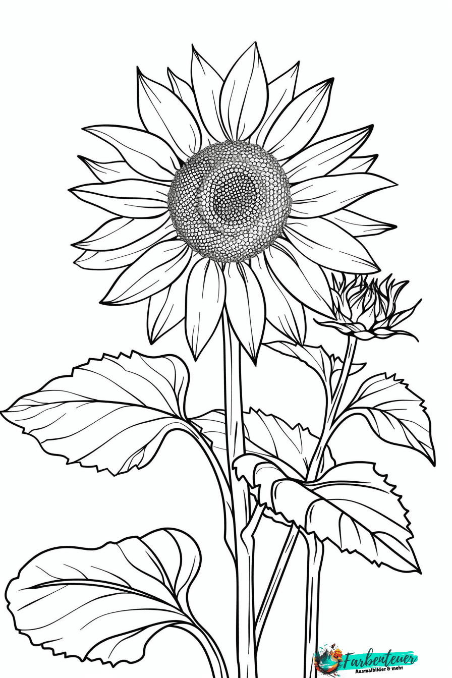 Sonnenblume Ausmalbild 9