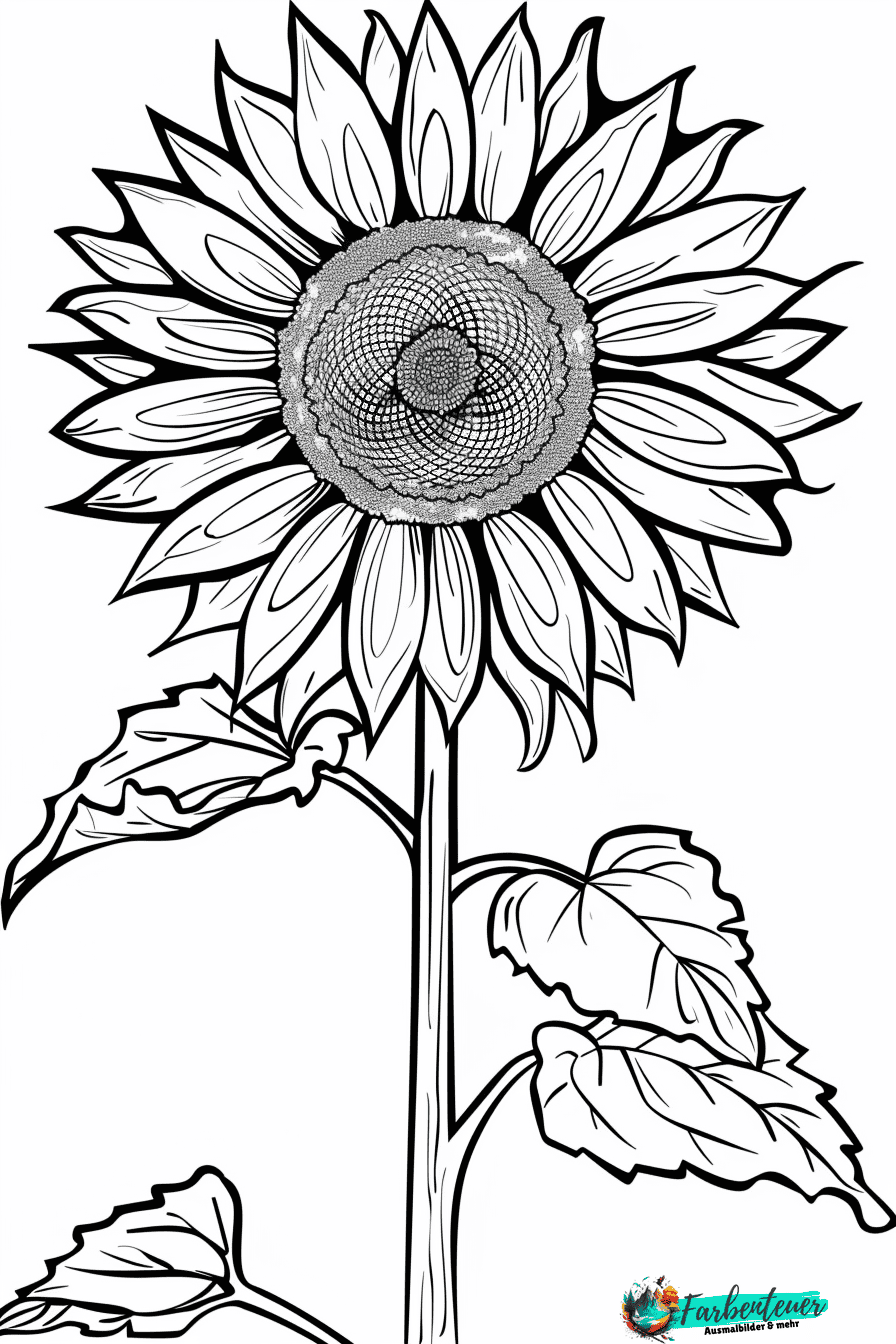 Sonnenblume Ausmalbild 11