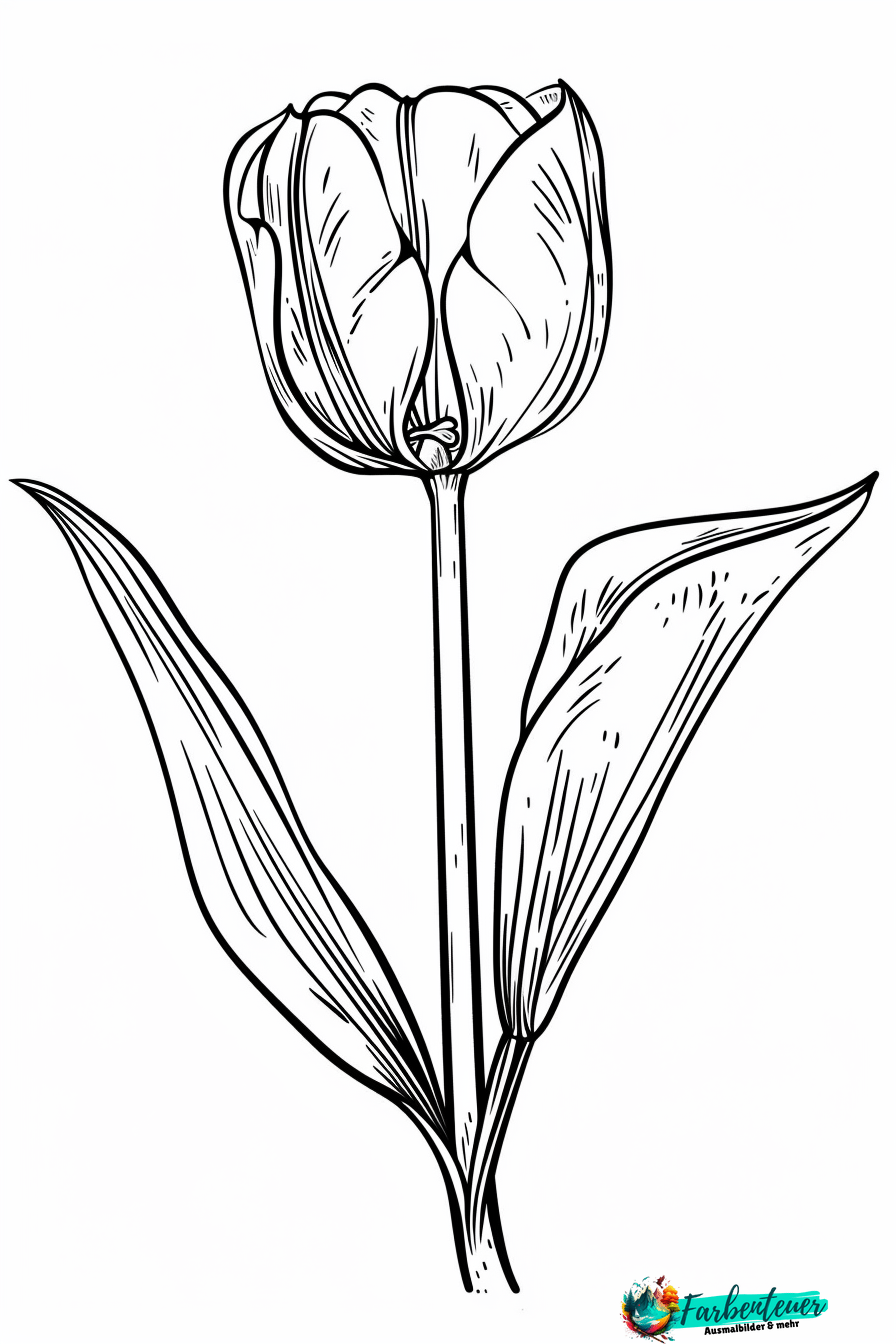 Tulpe Ausmalbild 8