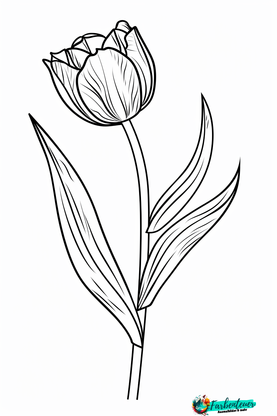 Tulpe Ausmalbild 10