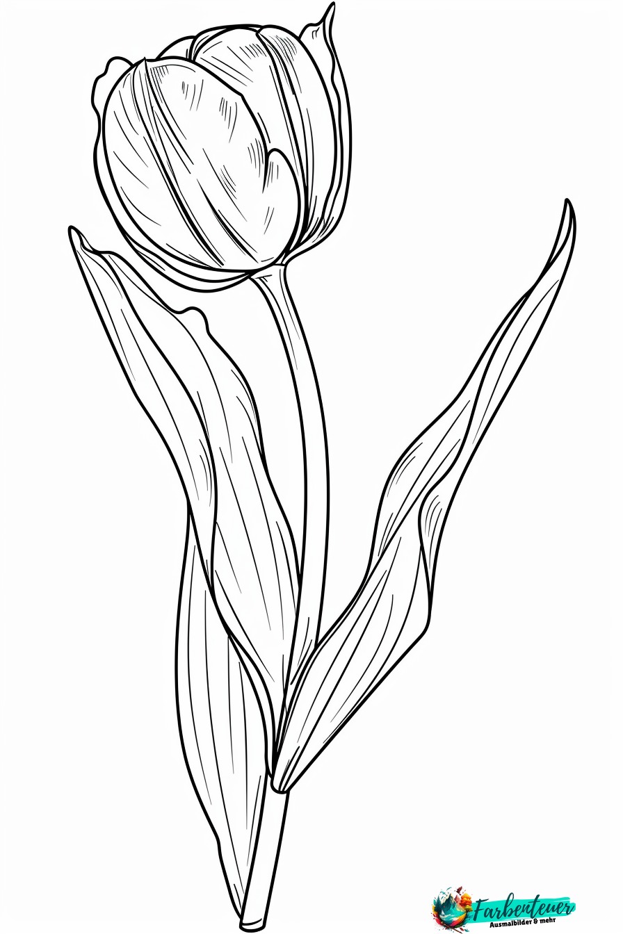 Tulpe Ausmalbild 12