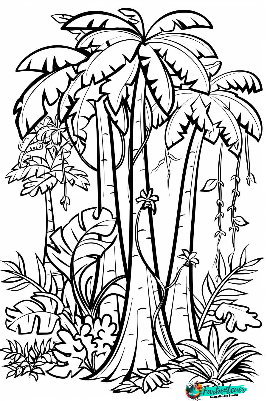 dschungelflora Ausmalbild 9