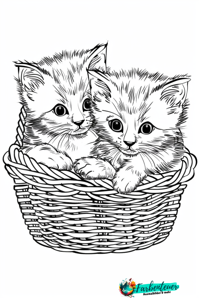 Katzenbabys Ausmalbilder: Kreativer Malspaß mit süßen Katzenmotiven