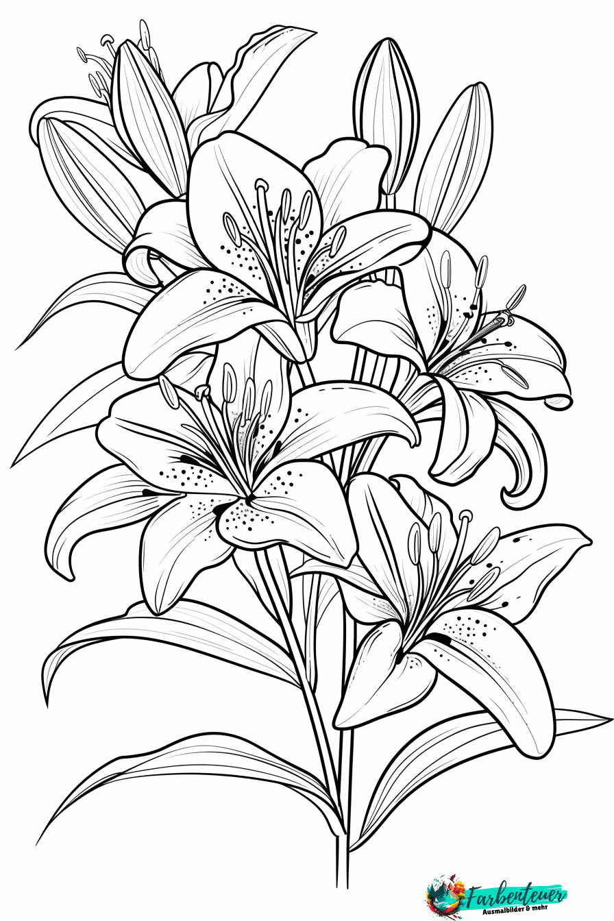 Blumenblätter Zum Ausmalen