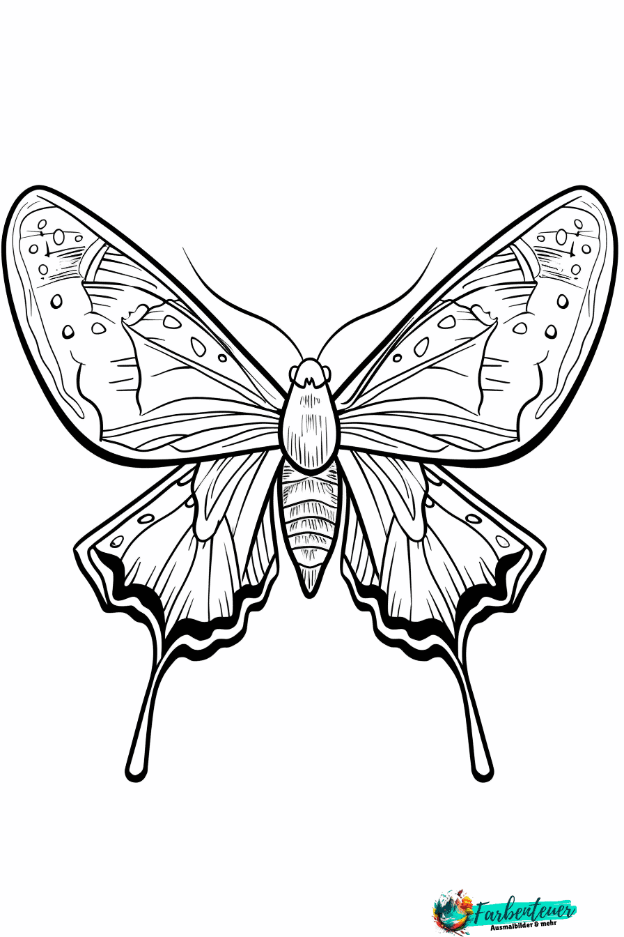  Ausmalbilder von Schmetterlingen – Kreative Ausmalideen für Insekten Illustration 