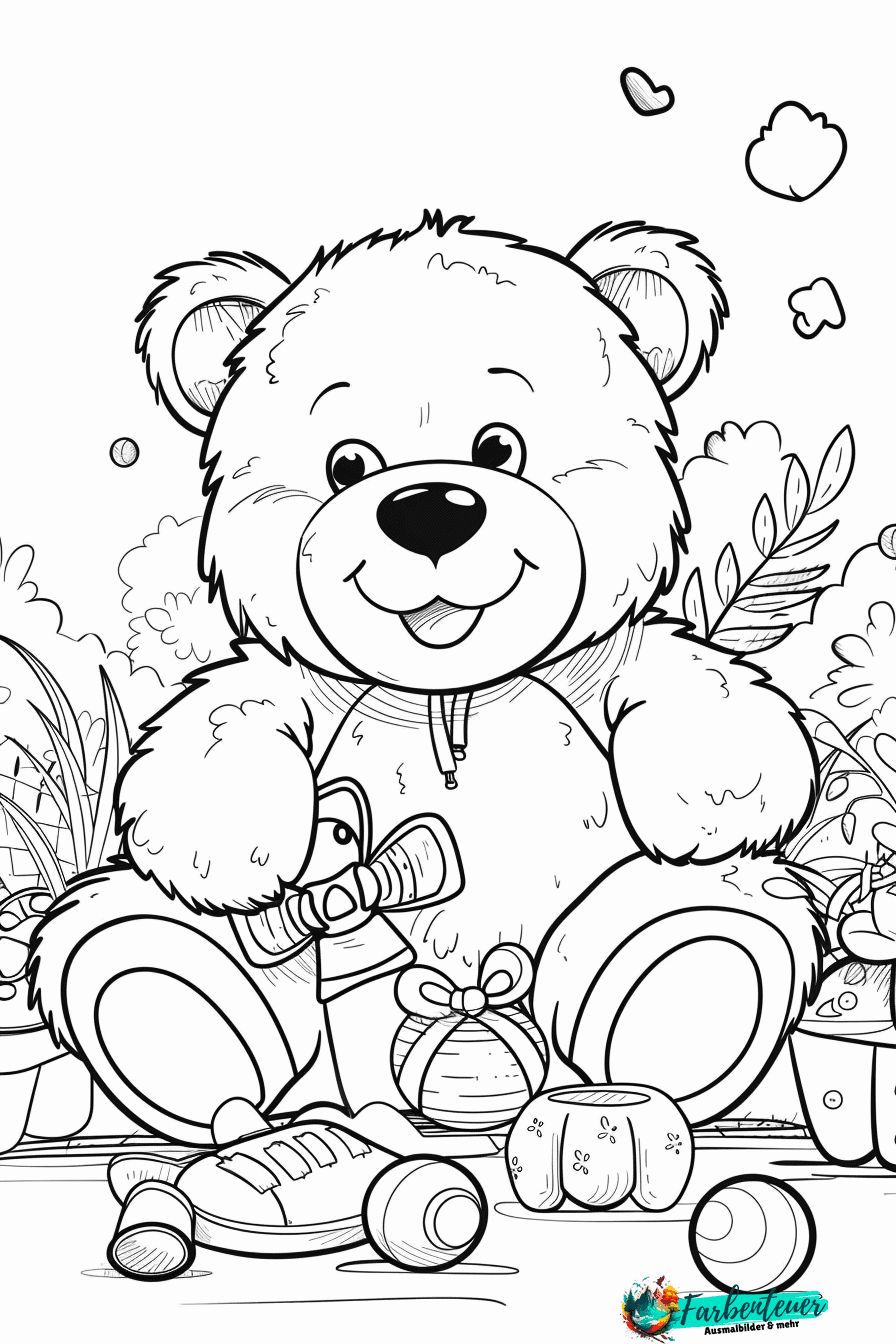 Teddybär Ausmalbild 2