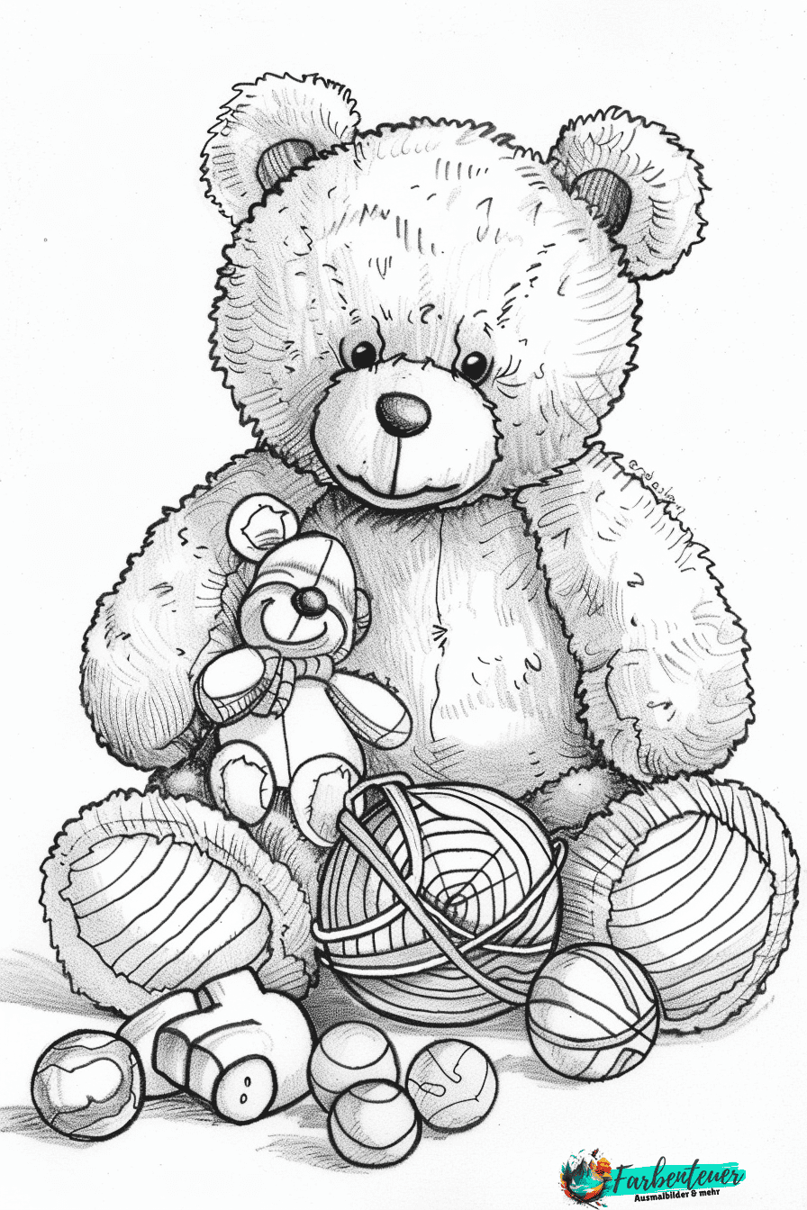 Teddybär Ausmalbild 3