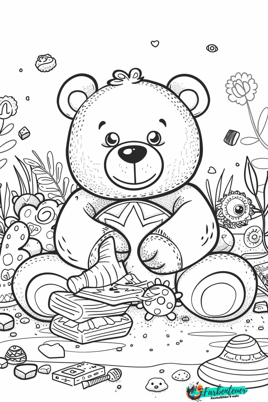 Teddybär Ausmalbild 4