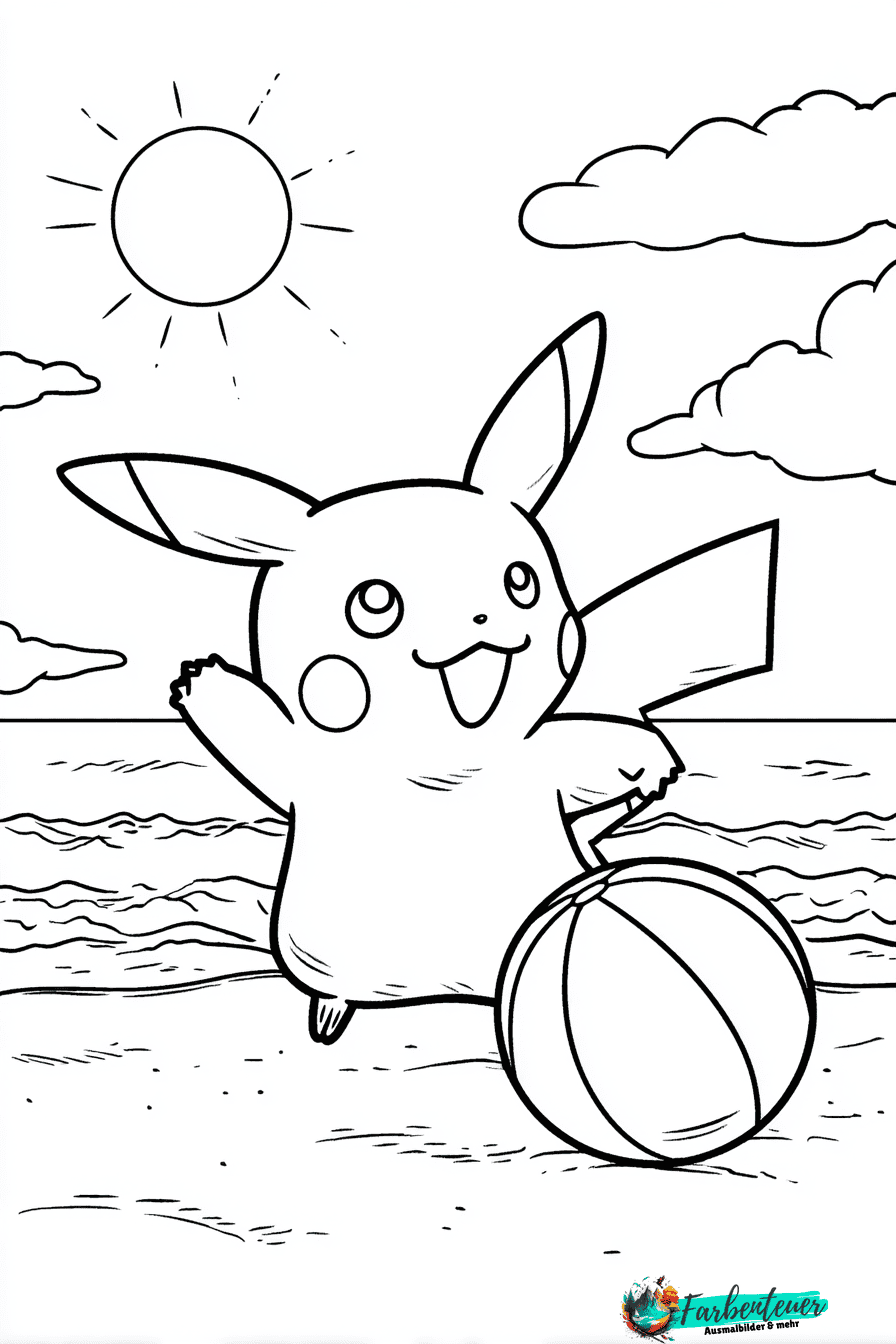 Pikachu Ausmalbild 10