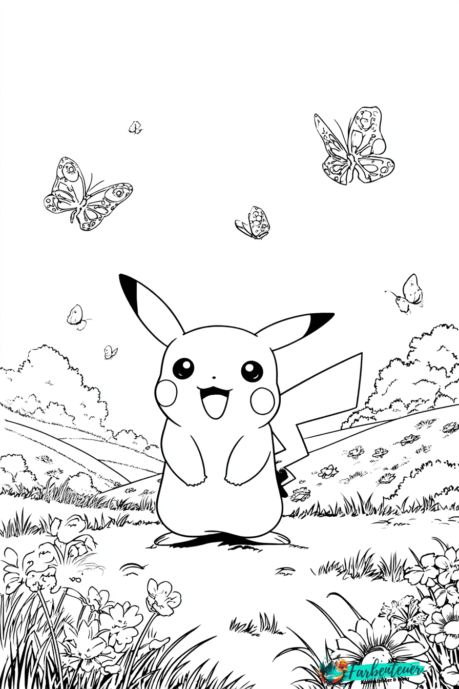 Pikachu Ausmalbild 2