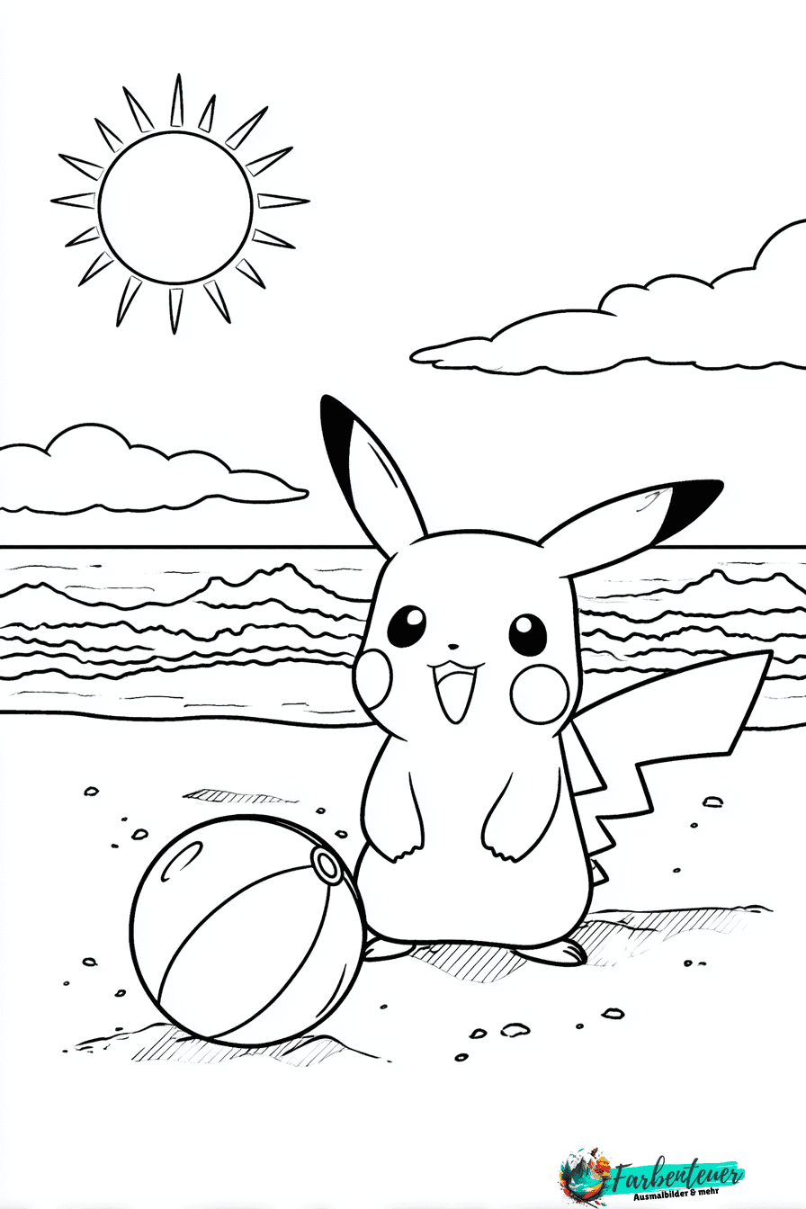 Pikachu Ausmalbild 11