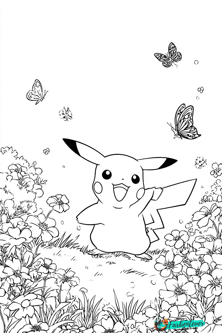 Pikachu Ausmalbild 3